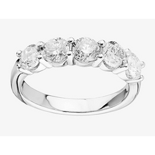 2.5 Carats 5 Stone Round Natural Diamond Wedding Band