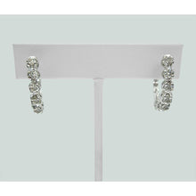 2.5 Carats Round Genuine Diamond Lady Hoop Earring Solid White