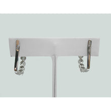 2.5 Carats Round Genuine Diamond Lady Hoop Solid White Gold 14K