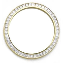 2.5 Ct Custom Real Princess Diamond Bezel To Fit Rolex Datejust Watch 36 mm
