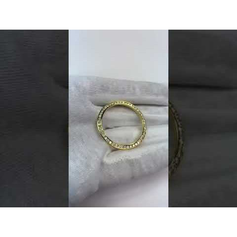 2.5 Ct. Mens Channel Set Genuine Custom Diamond Bezel To Fit Date Watch