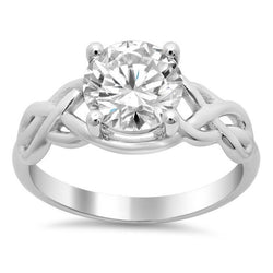2.50 Carat Big Natural Round Diamond Engagement Ring White Gold 14K9kl