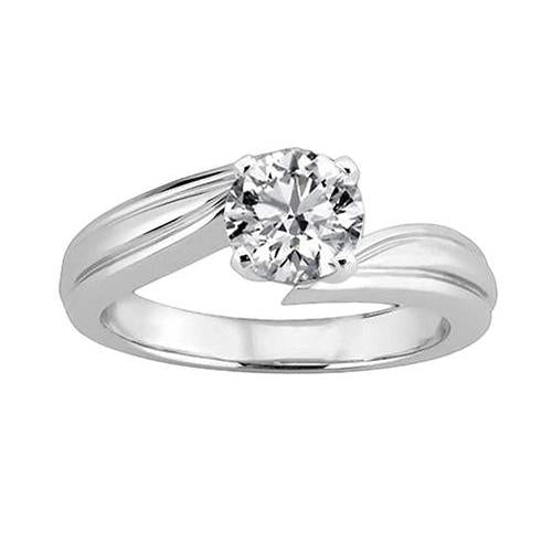 2.50 Carat Natural Diamond Solitaire Anniversary Ring White Gold