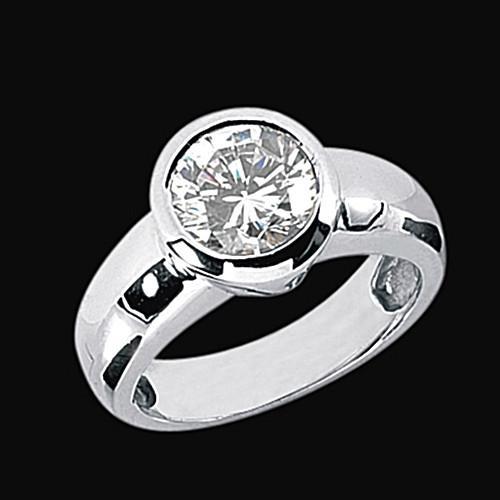 2.50 Carat Real Diamond Solitaire Ring H VS1 Men's Jewelry