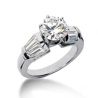 2.50 Carat Real Diamonds Ring 3 Stone Style Engagement Ring