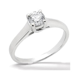 2.50 Carat Round Genuine Diamond Solitaire Engagement Ring