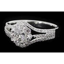 2.50 Carats Anniversary Ring Split Shank Halo Setting Jewelry