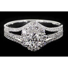 2.50 Carats Anniversary Ring Split Shank Halo Real Natural Earth Mined Diamond Setting Jewellery