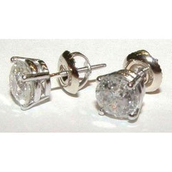 2.50 Carats Genuine Natural Earth Mined Diamond Solitaires Stud Earrings