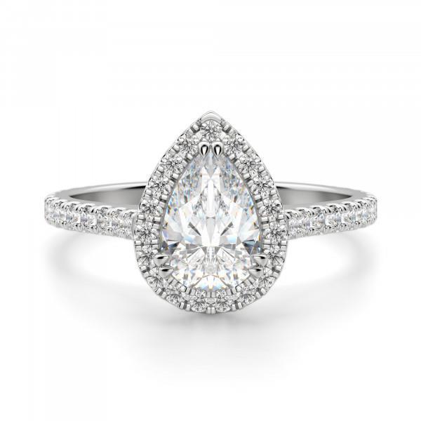 2.50 Carats Genuine Diamonds Halo Ring Gold White 14K New