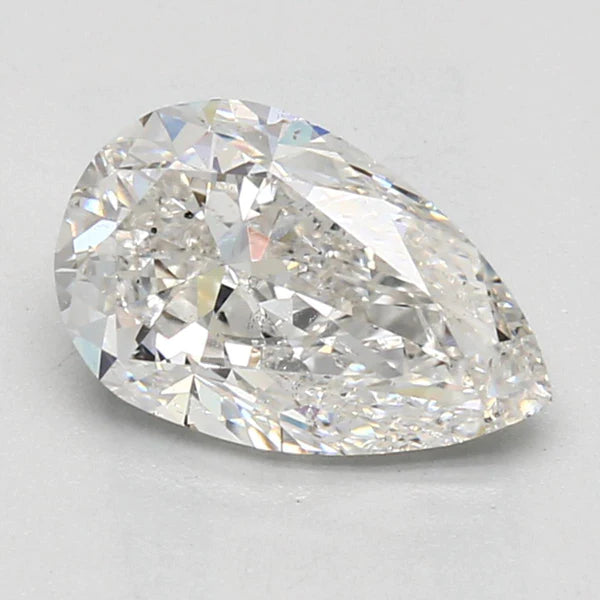 2.50 Carats Natural Diamond Pear Halo Engagement Ring White Gold 14K