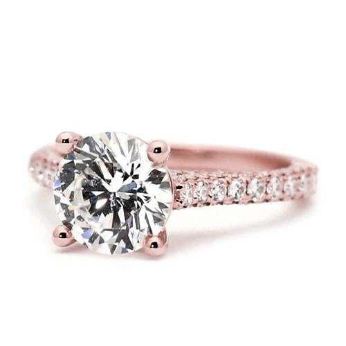 2.50 Carats Natural Rose Gold Ring