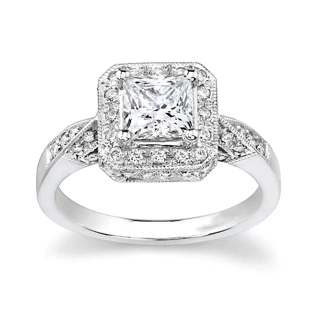 2.50 Carats Princess And Round Natural Diamond Ring