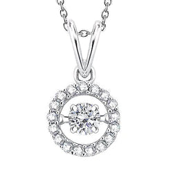 2.50 Carats Round Cut Natural Earth Mined Diamonds Pendant Necklace White Gold 14K