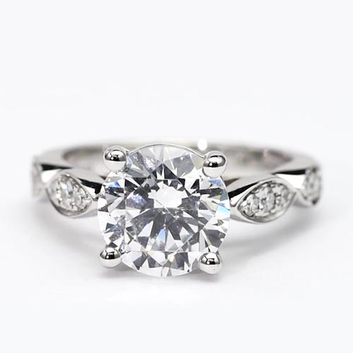 2.50 Carats Women Genuine Diamond Engagement Ring