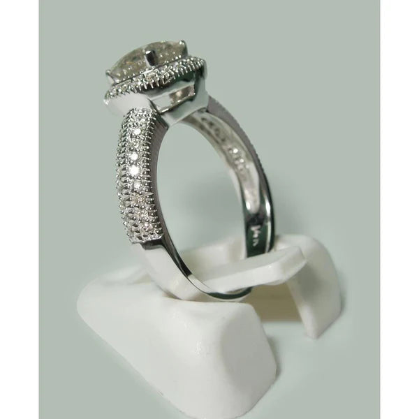 2.50 Ct Natural Diamond Anniversary Ring Antique Style Jewelry New