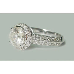 2.50 Ct Natural Diamond Anniversary Ring Antique Style Jewelry New