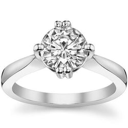 2.50 Ct Prong Set Sparkling Round Cut Real Diamond Engagement Ring