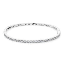 2.50 Ct Round Diamonds Real Ladies Bangle 14K White Gold