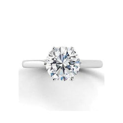 2.50 Ct Round Natural Diamond Solitaire Engagement Ring