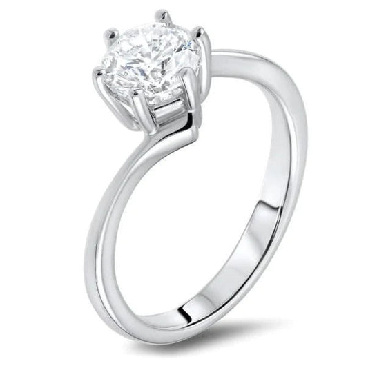 2.50 Ct Six Prong Set Gorgeous Round Cut Natural Diamond Ring Solitaire