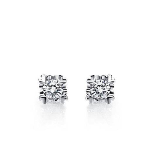 2.50 Ct Sparkling Real Brilliant Cut Diamonds Studs Earring White Gold 14K