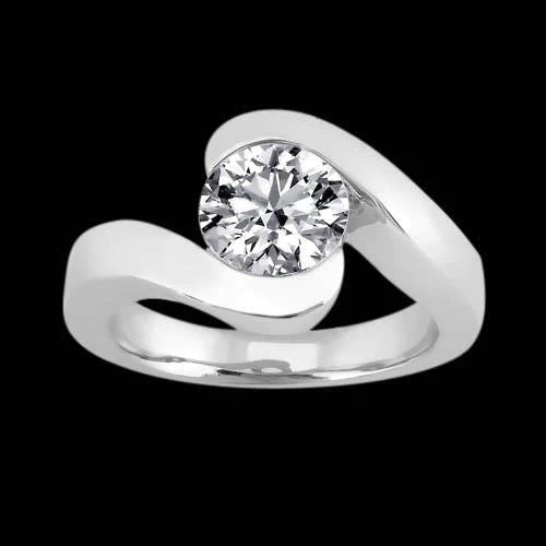 2.50 Ct. Real Diamond Wedding Ring Solitaire White Gold