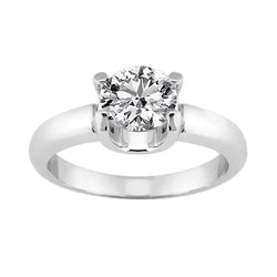 2.50 Ct. Round Genuine Diamond Solitaire Engagement Ring White Gold 14K