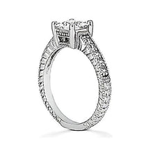 2.51 Carat Diamond Antique Style Ring With Accents White Gold Jewelry