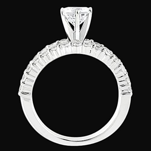 2.51 Carat Diamonds Engagement Ring Double Shank White Gold