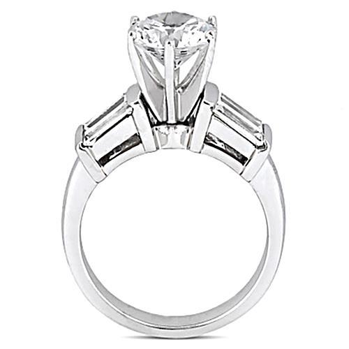 2.51 Carats Genuine Diamond Engagement Ring Jewelry