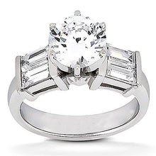 2.51 Carats Genuine Diamond Engagement Ring White Gold Jewelry