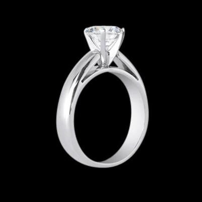 2.51 Carats Solitaire Genuine Diamond Ring White Gold