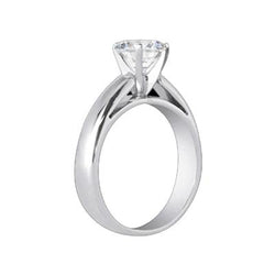 2.51 Carats Solitaire Cathedral Genuine Diamond Ring White Gold