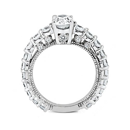 2.51 Ct. Real Diamond Anniversary Ring With Accents