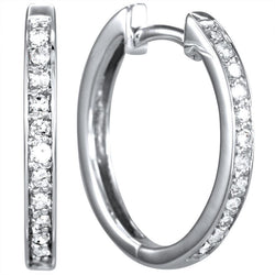 2.6 Ct Brilliant Cut Sparkling Genuine Natural Earth Mined Diamonds Hoop Earrings