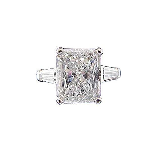 2.60 Carat Radiant Real Diamond Three Stone Anniversary Ring New