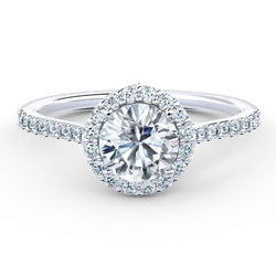 2.60 Carats Natural Diamonds Engagement Halo Ring