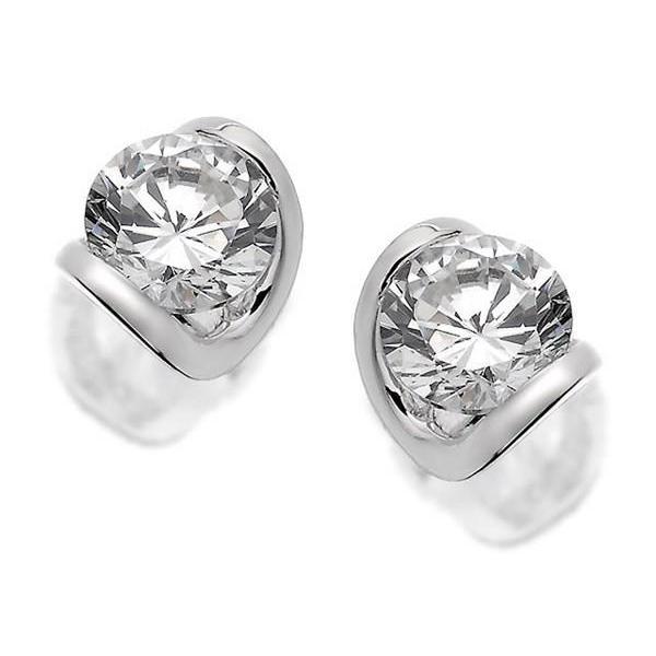 2.60 Ct F Vs1 Round Cut Real Diamonds Ladies Studs Earring White Gold 14K