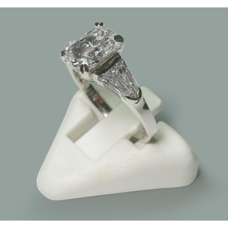 2.60 Ct Natural Radiant Diamond Three Stone Style Ring Jewelry New3