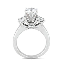 2.62 Carat F Vs1 Natural Earth Mined Diamond Ring 3 Stone Ring