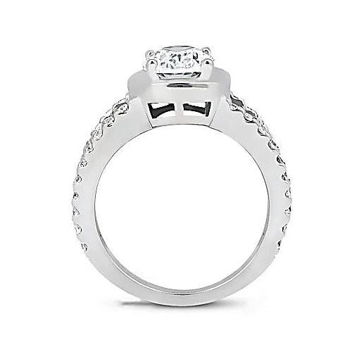 2.67 Ct. Oval Cut Diamond Ring With Accents White Gold