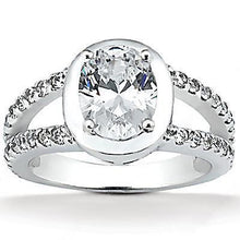 2.67 Ct. Oval Cut Diamond Ring With Accents White Gold