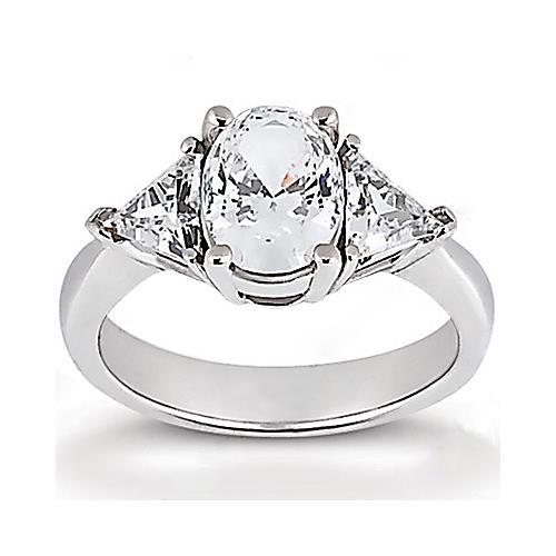 2.70 Ct. Big Real Diamonds Engagement Ring Three Stone Jewelry New