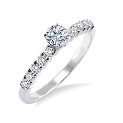 2.75 Carats Real Round Cut Diamond Engagement Ring New White Gold 14K
