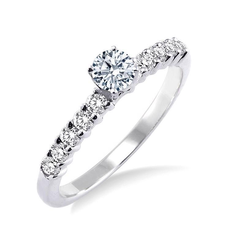 2.75 Carats Real Round Cut Diamond Engagement Ring New White Gold 14K