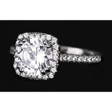 2.75 Carats Natural Earth Mined Diamond Halo Engagement Ring