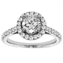 2.75 Carats Round Real Diamond Engagement Ring