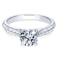 2.75 Ct Solitaire Round Cut Natural Earth Mined Diamond Engagement Vintage Style Ring