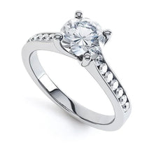 2.75 Ct Solitaire With Accent Real Diamonds Engagement Ring White Gold 14K